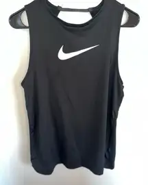 Pro Black Dri Fit Open Back Tank