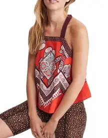 NWT Free People Women's Cool Cabana Cotton Blouse Shirt Top Small