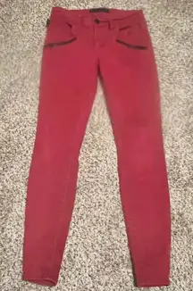 Rock & Republic Red Skinny Jeans Stretch‎ Denim Size 2