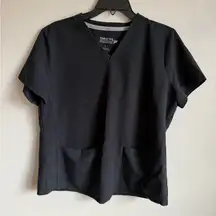 Fabletics Feel Good Performance Black Technical Short Sleeve Scrub Top Womens L