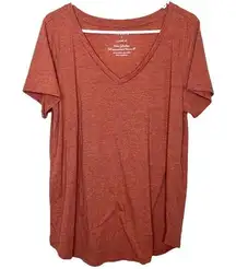 Torrid Classic Fit Tee, Mauve V Neck Short Sleeve Top