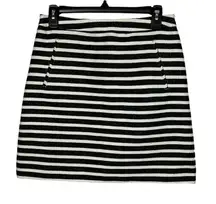 Halogen Mini Micro Skirt Black and White Striped Nautical Size 4