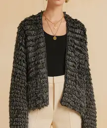 The GREAT. metallic monster loop hole cardigan