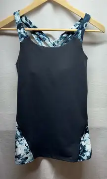 GAIAM‎ Women's Gray Tank Top with Blue Accents