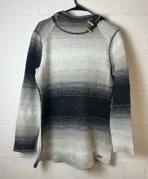 Prana Woman’s Wool Blend Hooded Minimalist Warm Winter Tunic Sweater Size Medium