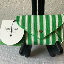 Kate Spade x Target: Green& White Striped Wallet