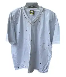 Vintage Designs Limited  size L oversized eclectic grandma top.