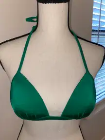 Green Triangle Cup Summer Bikini Swimwear Tie Top Size 36B