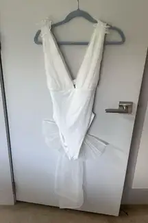 Meshki One-Piece Swimsuit White - M