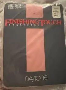 Vintage Finishing Touch Pantyhose Dayton’s Pale Pink Size B Dress Sheer​​​​​​