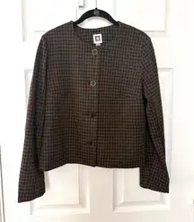 Anne Klein Women's Crewneck Button-Front Blazer