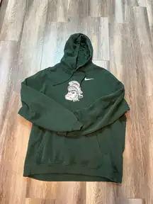 Men's Nike Green Michigan State Spartans Legacy Logo Club Fleece Pullover Hoodie
