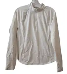 Tommy Bahama Golf Women's White  1/4 Zip Long Sleeve Top L tennis pickleball