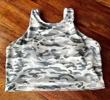 Kyodan Sports Bra Women's‎ XL Multicolor Camouflage Stretch Mesh Lined Racerback