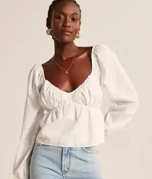 Abercrombie & Fitch // Babydoll Poplin Blouse