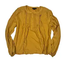 Velvet Heart Mustard Yellow Blouse | Women’s Size L