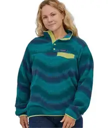Patagonia Medium Lightweight Synchilla Snap T Fleece Aurora Dark Borealis Green