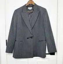 Vintage GIORGIO ARMANI Le Collezioni Virgin Wool Mohair Pinstripe Size 12 Womens