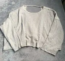 Aerie gray sweatshirt with cutouts xl