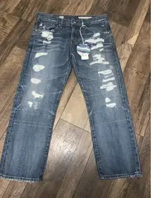 AG Ex-Boyfriend Distressed Crop Jeans Nwt boho fall denim designer y2k celeb