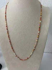 Boutique Handmade fall colors beaded necklace