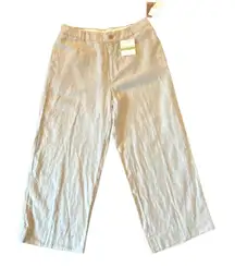 Gap NWT beige linen wide leg pants size 10
