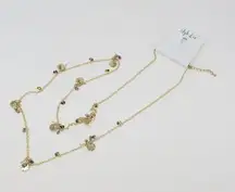 Style & Co Gold-Tone Shaky Bead & Disc Long Strand Necklace 42"