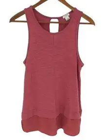 J.Crew Women's Sleeveless Crew Neck Drapey Scoop Neck Tank Top Pink Size Small