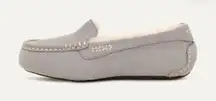UGG Gray Suede & Shearling Ansley Moccasin Slipper Y2K 90s Boho SoHo Slip On s7