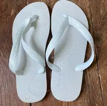 Havaianas White Thong Flip Flops size 37/38