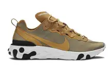 Nike React Element 55 Men's Shoe, Metallic Gold