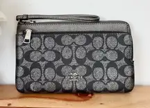 NWT Coach Double Zip Wallet‎ In Signature Canvas