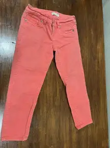 Seven Jeans Women 27 Coral Skinny Boho Preppy