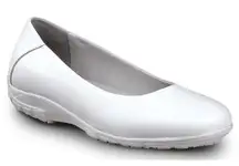 Womens White Slip Resistant Work Shoes Dress Flats
