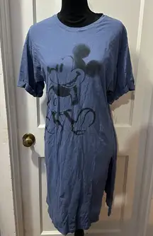 Disney Mickey Mouse Blue T-Shirt Dress in M