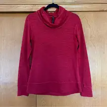 Kuhl Heathered Red Cowl Funnel Neck Pullover Sweatshirt Size Medium