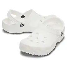 Disney Adult Crocs Clogs - White With Mickey Mouse Icons