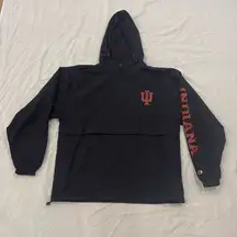 IU Indiana University Quarter Zip Pullover Windbreaker Jacket