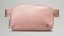 Lululemon Everywhere Belt Bag WORDMARK Two Tone Neutral light tan/pink & silver