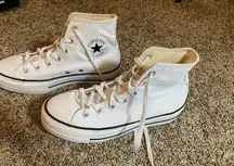 White Platform Converse High-Top