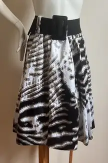 Worthington Zebra Print A-Line Skirt woman’s size 4
