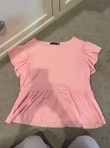 Pink flowy summer going out top