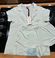 Hale Bob 2-piece short sleeve pajama set‎ light green size S