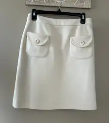 Marc Jacobs Womens Wool Blend White Pencil Skirt