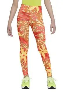 Nike Dri-FIT One Training Monarch White Floral Leggings MEDIUM