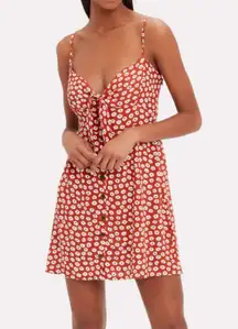 Faithfull the Brand Rodeo Floral Red Sundress