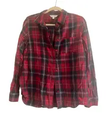 ✨Garnet Hill Essential Sz 6 Shirt Plaid Cotton✨