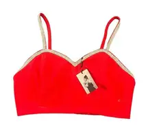 NWT Sincerely Jules Red Crop Top Bedazzled Size Medium‎