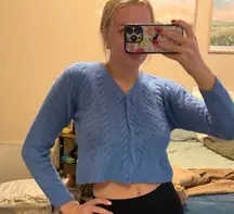 Blue Cropped Sweater