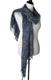 Old Navy Womens Scarf Floral Pattern Fringe Trim Lightweight Wrap One Size‎